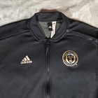 Adidas Philadelphia Union Mls Soccer Jacket Mens M Slim Fit Full Zip Cw3393