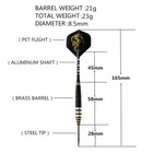 6pcs 23g Professional Steel Tip Darts Set Tungsten Barrel Aluminium Metal Shafts