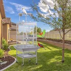 61  Bird Parrot Cage Cockatiel Finch Pet Parakeet Stand Top Supply House White