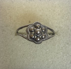Silver Tone Blooming Flower Pinky Ring Size 5 5 Toe Or Child Dainty