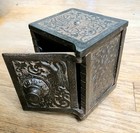 Antique Cast Iron Griffon Coin Bank Shaped Like Mini Safe Vault Kenton Brand
