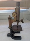 Antique Bausch And Lomb Microscope Partly Brass Early 1900s
