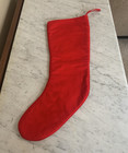 Vintage Needlepoint Christmas Stocking With A Teddy Bear  Rocking Horse presents