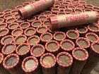 1862 Indian Head Cent On One End   Wheat Penny Lincoln Cent Roll   Estate Coins