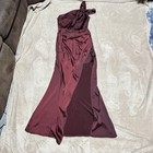 Burgundy Satin Long Formal Dress