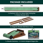 10 Ft Putting Green Indoor - Portable Golf Putting Mat With Auto Ball Return    