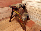 Vintage Railway Conductor   s Pullman Car Platform Step Ladder With Carpet Coverin