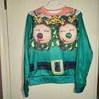 Fun  Christmas Sweatshirt - Ugly Shirt Contest   Elf Ornament Santa s Helper