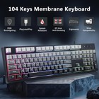 Wired Gaming Keyboard Rgb Led Backlit Floating Keys Pc Laptop Gamer Accessory
