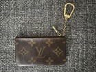 Louis Vuitton Monogram Key Pouch Brown Gold-tone Hardware Zipper Key Chain
