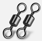 50-100pcs Fishing Barrel Swivel 9-770lb Stainles Steel Rolling Solid Ring Swivel