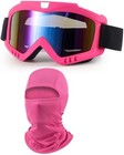 Dirt Bike Goggles With Balaclava Motorcycle Atv Riding Ski Hot Pink Colorful