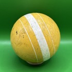 Vintage Replacement Decorative 3  Croquet Ball-solid Color Yellow  White Stripes