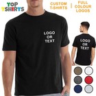 Custom Fully Personalised T-shirt Printed Front   Back Logos   Text