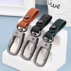 Men woman Creative Metal Leather Key Chain Ring Keyfob Car Keyring Keychain