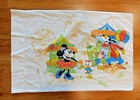 Disney Mickey Mouse Sheet Set Twin Flat Fitted Sheet Pillowcase Vintage 3 Pieces