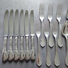 Christofle Marly 18pcs Silverplate Flatware Table Knife Fork Spoon Excellent