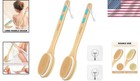 Soft   Stiff Bristle Shower Brush Set - Perfect For Cleansing   Exfoliating Skin