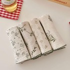 Vintage Floral Tea Towels Set Of 4 Cotton Kitchen Dishcloths 12 x12 