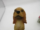 Rare  Vtg 70s Cocker Spaniel Dog Resin Writing Pen W  Dog House Holder Stand
