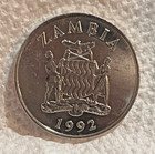 1992 Zambia 50 Ngwee Coin Kafue Lechwe Deer Antelope Animal African Wildlife