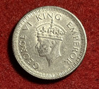 India British 1 4 Rupee 1942 Au Silver Coin Km 546 T11031