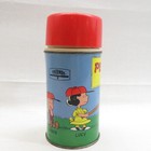 Charlie Brown Peanuts Gang Playing Baseball Vintage 8 Oz  Thermos 1959