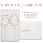 50 Cake Topper - Premium Gold Metal - 50th Birthday Or Golden Anniversary Par   