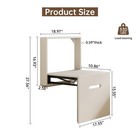 Wall Mounted Folding Stool Space Saving Entryway Stool Shower Seat Chairs White