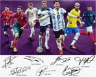 Signed Soccer Star Autograph Print - Ronaldo  Messi  Neymar  Kane  Mbappe Wall A