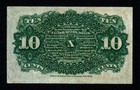 10c 1869-75 4th Issue Lady Liberty Beautiful Au  Fractional Currency 