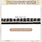 Pleated Lace Ruffle Trim Ribbon  10 Yards 1 2 Inch Wide  Black