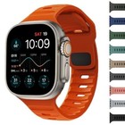 For Apple Watch Series Ultra 9 8 7 Se 6 5 Iwatch 49mm Silicone Sport Strap Band