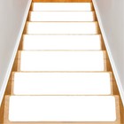 Rubber Non-slip Stair Treads  15pcs Set - Light-toned Textured Carpet With Sof