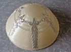 1930-40 s Vtg Art Deco Ceiling Light Fixture Excellent Cream Color clear Glass
