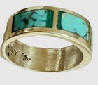 Vtg Bell Trading Sterling Silver Turquoise Ring Harvey Era Sz 5 25 Rare