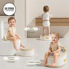Toddler Toilet Potty Chair For Toddlers 1-7  Kids Extra Large  Khaki 
