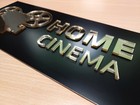 Home Cinema Wall Sign Gold Acrylic Home Theater Plaque Movie Media Cinema Room