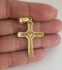 14k Gold Plated 925 Sterling Silver Cross Pendant 