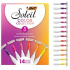 Bic Soleil 3 Colors Womens Disposable 3 Blade Razors 14 Count
