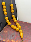 Natural Baltic Amber Prayer Beads Butterscotch Egg Yolk Misbaha Islamic Sterling