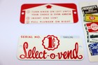 Vintage Select-o-vend 1 Cent Vending Machine Decals