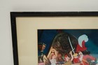 Peter Pan Walt Disney Celluloid Reproduction Drawing Framed Artwork 14 X 12