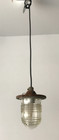 Vtg Lights Nautical Industrial Metal Hanging Glass Jelly Jar Light 287-26b