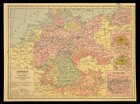 1938 Vintage Germany Map Sudetenland Ostmark Osterreich Austria Wwii Era Antique