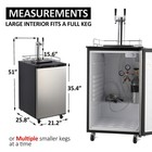 170l Dual Tap Draft Beer Kegerator Full Size Keg Beer Cooler   Beer Dispenser