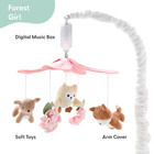 The Peanutshell Crib Mobile For Girls - Pink And White Musical Baby Crib Mobile