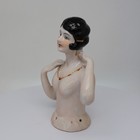 Art Nouveau Style Half Doll Figurine Mata Hari Sexy Naked Necklace Half Doll Pin