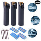 5 8  36pcs Indexable Carbide Lathe Turning Tool Insert Holder Bit Set New