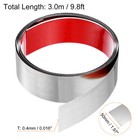 9 8ft X 1 97  Wall Trim Self Adhesive Stainless Steel Mirror Finish Trim  Silver